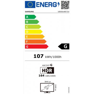 Samsung Smart Τηλεόραση 65" 4K UHD LED UE65DU8572UXXH HDR (2024)